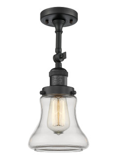Franklin Restoration One Light Semi-Flush Mount in Matte Black (405|201F-BK-G192)