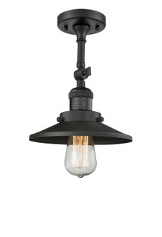 Franklin Restoration One Light Semi-Flush Mount in Matte Black (405|201F-BK-M6)