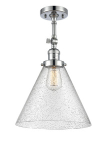 Franklin Restoration One Light Semi-Flush Mount in Polished Chrome (405|201F-PC-G44-L)