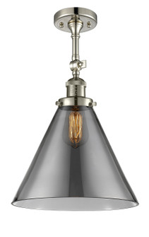 Franklin Restoration One Light Semi-Flush Mount in Polished Nickel (405|201F-PN-G43-L)