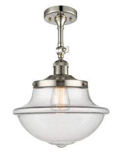 Franklin Restoration One Light Semi-Flush Mount in Polished Nickel (405|201F-PN-G542)