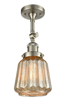 Franklin Restoration One Light Semi-Flush Mount in Brushed Satin Nickel (405|201F-SN-G146)