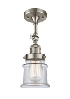 Franklin Restoration One Light Semi-Flush Mount in Brushed Satin Nickel (405|201F-SN-G182S)
