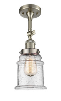Franklin Restoration One Light Semi-Flush Mount in Brushed Satin Nickel (405|201F-SN-G184)