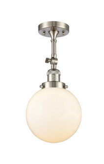 Franklin Restoration LED Semi-Flush Mount in Brushed Satin Nickel (405|201F-SN-G201-8-LED)