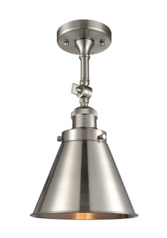 Franklin Restoration One Light Semi-Flush Mount in Brushed Satin Nickel (405|201F-SN-M13-SN)