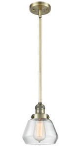 Franklin Restoration One Light Mini Pendant in Antique Brass (405|201S-AB-G172)
