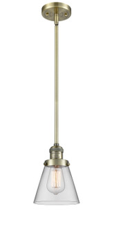 Franklin Restoration One Light Mini Pendant in Antique Brass (405|201S-AB-G62)
