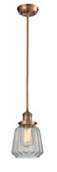 Franklin Restoration One Light Mini Pendant in Antique Copper (405|201S-AC-G142)
