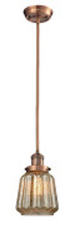 Franklin Restoration One Light Mini Pendant in Antique Copper (405|201S-AC-G146)