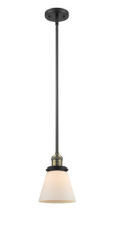 Franklin Restoration One Light Mini Pendant in Black Antique Brass (405|201S-BAB-G61)