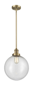 Franklin Restoration One Light Mini Pendant in Brushed Brass (405|201S-BB-G204-12)
