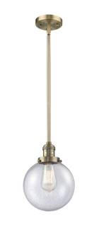 Franklin Restoration LED Mini Pendant in Brushed Brass (405|201S-BB-G204-8-LED)