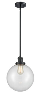 Franklin Restoration LED Mini Pendant in Matte Black (405|201S-BK-G202-10-LED)