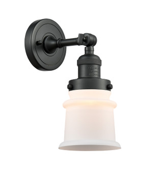 Franklin Restoration One Light Wall Sconce in Matte Black (405|203-BK-G181S)
