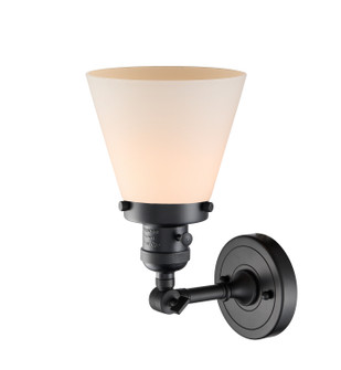 Franklin Restoration One Light Wall Sconce in Matte Black (405|203SW-BK-G61)