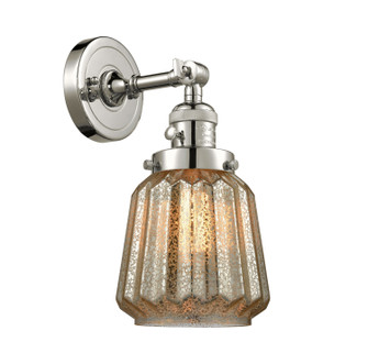 Franklin Restoration One Light Wall Sconce in Polished Nickel (405|203SW-PN-G146)