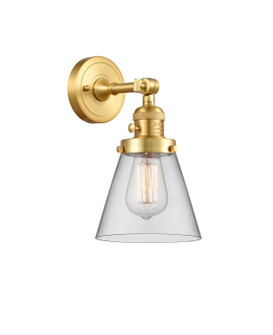 Franklin Restoration One Light Wall Sconce in Satin Gold (405|203SW-SG-G62) Franklin Restoration One Light Wall Sconce in Satin Gold (405|203SW-SG-G62)