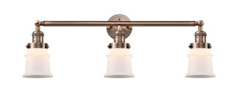 Franklin Restoration Three Light Bath Vanity in Antique Copper (405|205-AC-G181S)