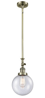 Franklin Restoration One Light Mini Pendant in Antique Brass (405|206-AB-G204-8)
