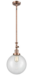 Franklin Restoration LED Mini Pendant in Antique Copper (405|206-AC-G202-10-LED)