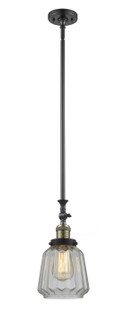 Franklin Restoration One Light Mini Pendant in Black Antique Brass (405|206-BAB-G142)