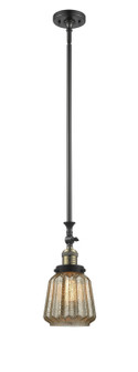 Franklin Restoration One Light Mini Pendant in Black Antique Brass (405|206-BAB-G146)