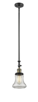Franklin Restoration One Light Mini Pendant in Black Antique Brass (405|206-BAB-G192)