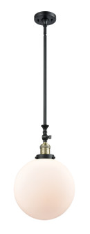 Franklin Restoration One Light Mini Pendant in Black Antique Brass (405|206-BAB-G201-12)