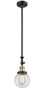 Franklin Restoration One Light Mini Pendant in Black Antique Brass (405|206-BAB-G202-6)