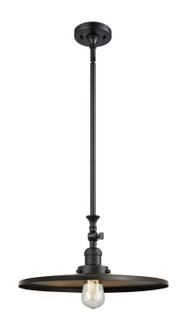 Franklin Restoration One Light Mini Pendant in Matte Black (405|206-BK-MFR-BK-16)