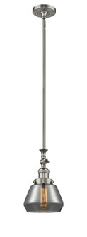 Franklin Restoration One Light Mini Pendant in Brushed Satin Nickel (405|206-SN-G173)