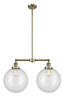 Franklin Restoration LED Island Pendant in Antique Brass (405|209-AB-G202-12-LED)