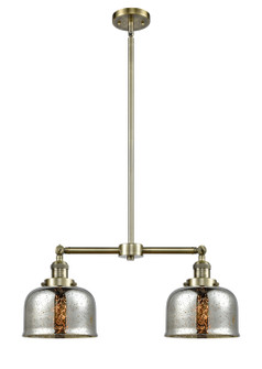 Franklin Restoration Two Light Island Pendant in Antique Brass (405|209-AB-G78)