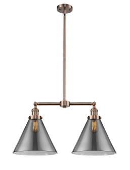 Franklin Restoration Two Light Island Pendant in Antique Copper (405|209-AC-G43-L)