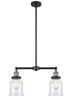 Franklin Restoration Two Light Island Pendant in Black Antique Brass (405|209-BAB-G182)