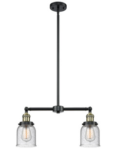 Franklin Restoration Two Light Island Pendant in Black Antique Brass (405|209-BAB-G54)