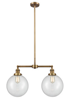 Franklin Restoration LED Island Pendant in Brushed Brass (405|209-BB-G202-10-LED)