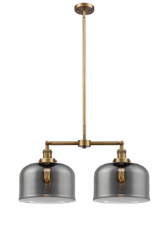 Franklin Restoration Two Light Island Pendant in Brushed Brass (405|209-BB-G73-L)