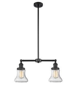 Franklin Restoration Two Light Island Pendant in Matte Black (405|209-BK-G194)