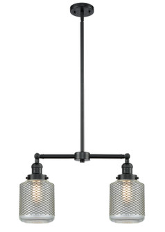 Franklin Restoration Two Light Island Pendant in Oil Rubbed Bronze (405|209-OB-G262)
