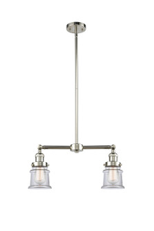 Franklin Restoration Two Light Island Pendant in Polished Nickel (405|209-PN-G182S)