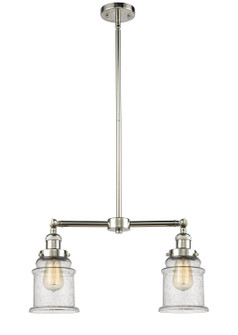 Franklin Restoration Two Light Island Pendant in Polished Nickel (405|209-PN-G184)