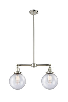 Franklin Restoration Two Light Island Pendant in Polished Nickel (405|209-PN-G204-8)