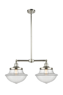 Franklin Restoration Two Light Island Pendant in Polished Nickel (405|209-PN-G542)