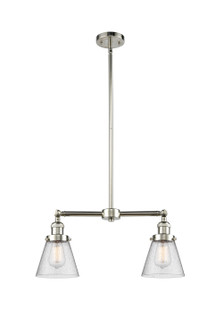 Franklin Restoration Two Light Island Pendant in Polished Nickel (405|209-PN-G64)