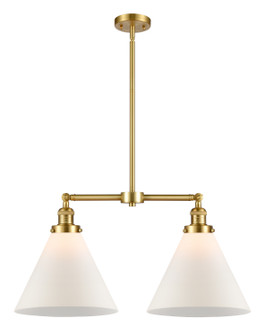 Franklin Restoration LED Island Pendant in Satin Gold (405|209-SG-G41-L-LED)