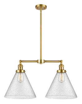 Franklin Restoration LED Island Pendant in Satin Gold (405|209-SG-G44-L)