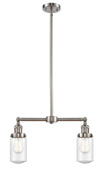 Franklin Restoration Two Light Island Pendant in Brushed Satin Nickel (405|209-SN-G314)