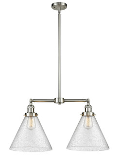 Franklin Restoration LED Island Pendant in Brushed Satin Nickel (405|209-SN-G44-L-LED)